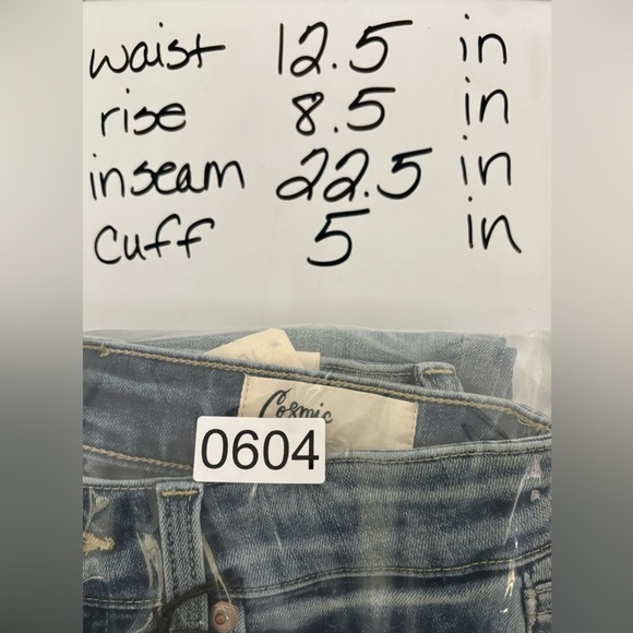 NEW Cosmic Blue Love Fly With Me Blue Med Wash Jeans 25P 0604 - Picture 9 of 9